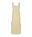 Womens/ladies Valance 7/8 Summer Dress Soft Yellow Urban Classics-1