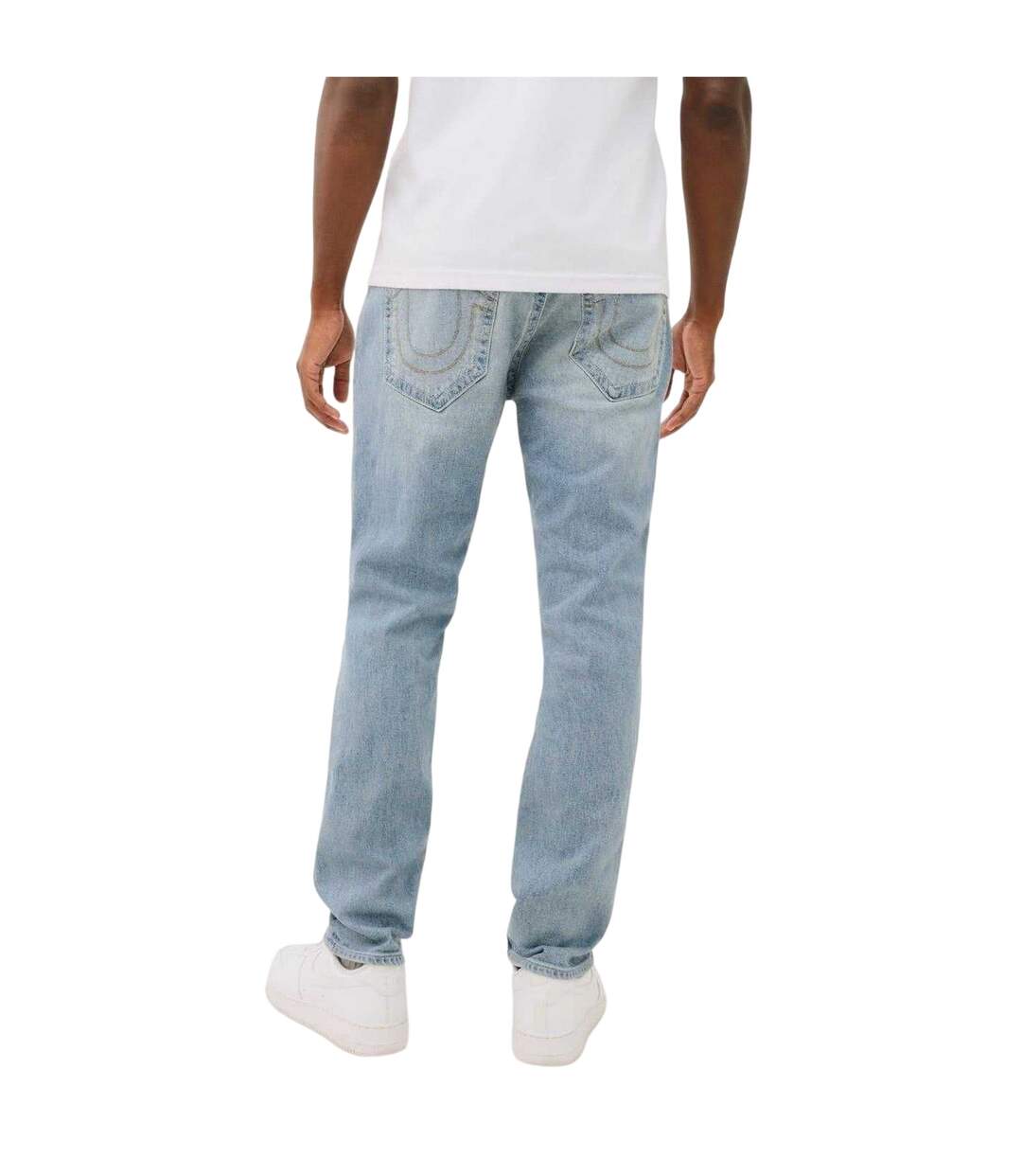 Mens Denim Skinny Jeans Washed Blue True Religion-3