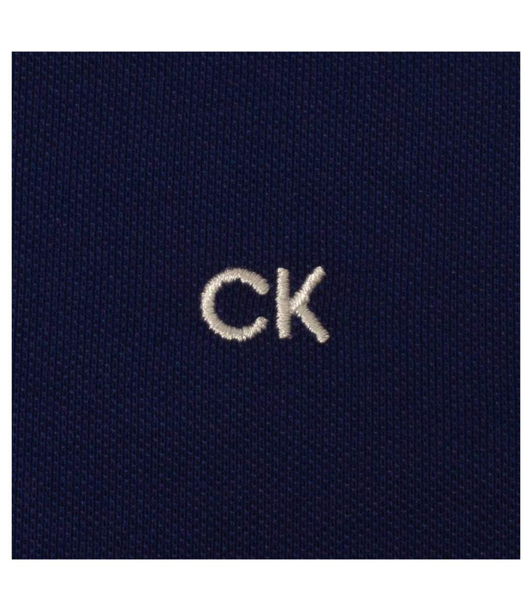 Polo Manches Courtes Motif/style Brodé Homme Bleu Marine Foncé Calvin Klein-4