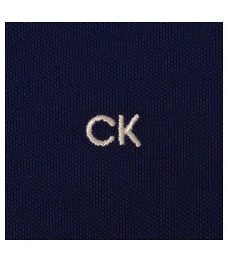 Polo Manches Courtes Motif/style Brodé Homme Bleu Marine Foncé Calvin Klein