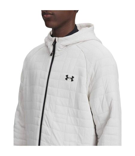 Mens Unstoppable Quilted Full Zip Hooded Jacket White Under Armour