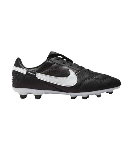 Mens Premier 3 Leather Firm Ground Football Boots Black Nike