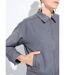 Veste zippée chinée foncée-4