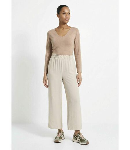 Pantalon large fluide en crêpe