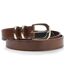 Isotoner Ceinture femme à boucle dorée 100% cuir-1
