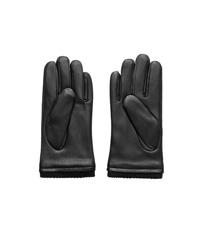 Mens classic leather gloves black French Connection