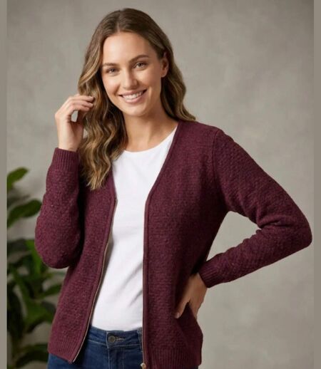 Cardigan Uni Femme Café (Réf. CAFE1)