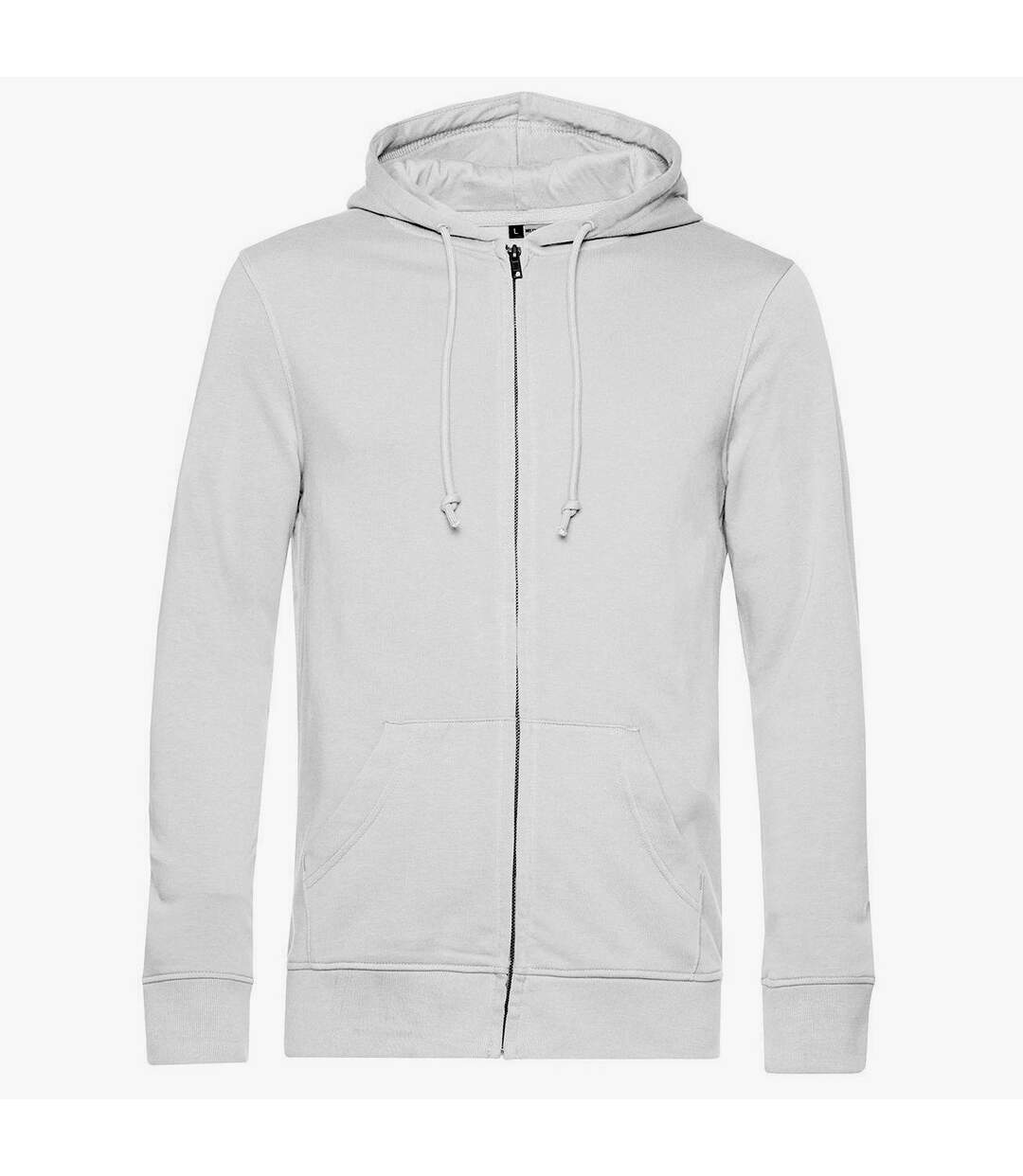 B&C Sweat à capuche zippé biologique pour hommes (Blanc) - UTRW8037