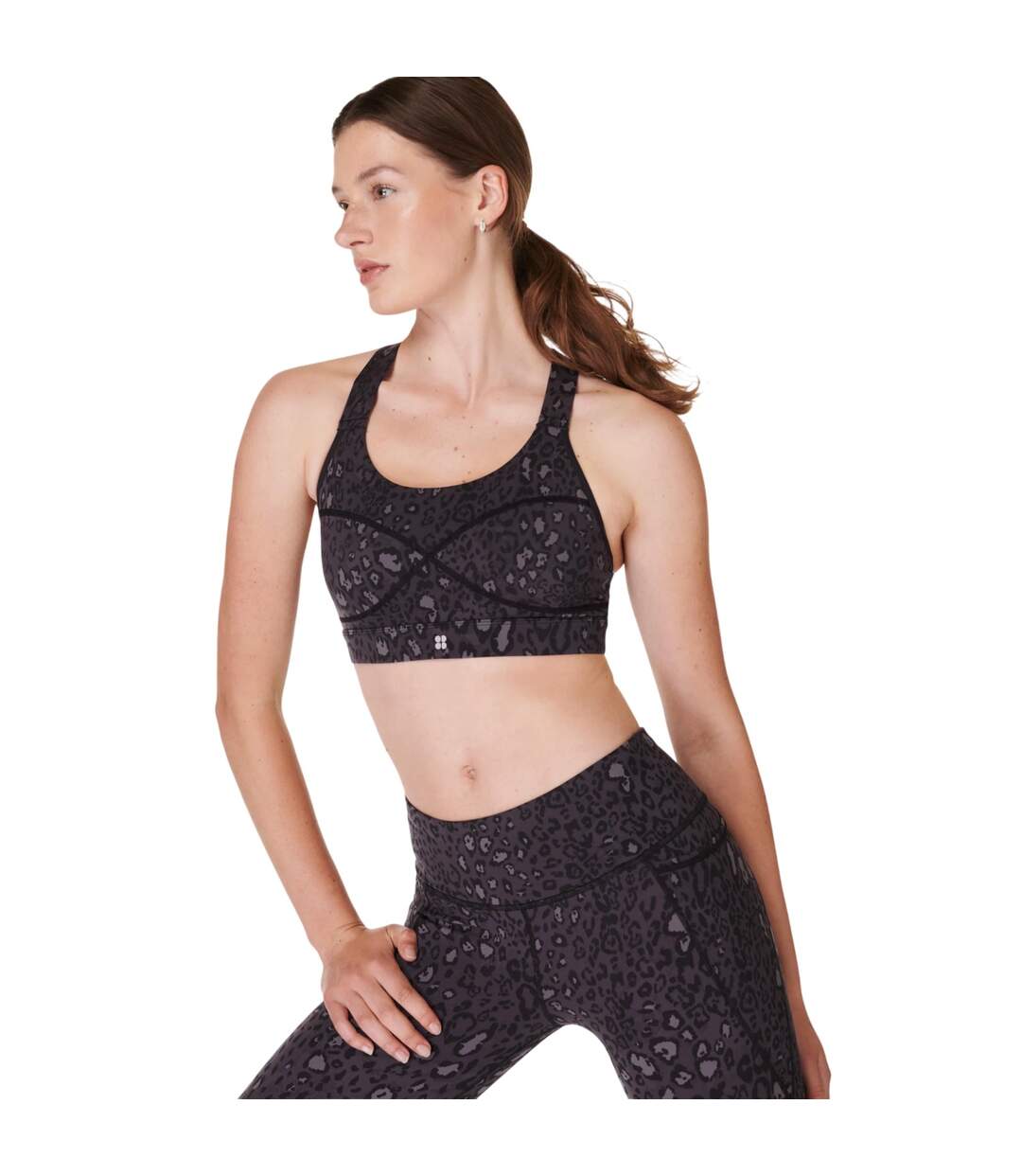 Brassière De Sport Motif/style Imprimé Léopard Power Femme Noir Sweaty Betty-4