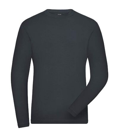 T-shirt workwear BIO manches longues - Homme - JN1804 - gris carbone