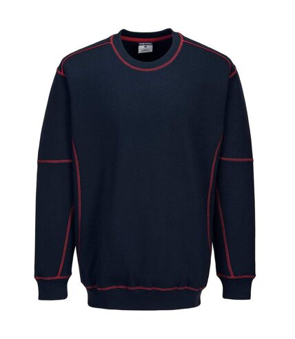 Portwest Mens Essential Two Tone Sweatshirt (Navy/Red)