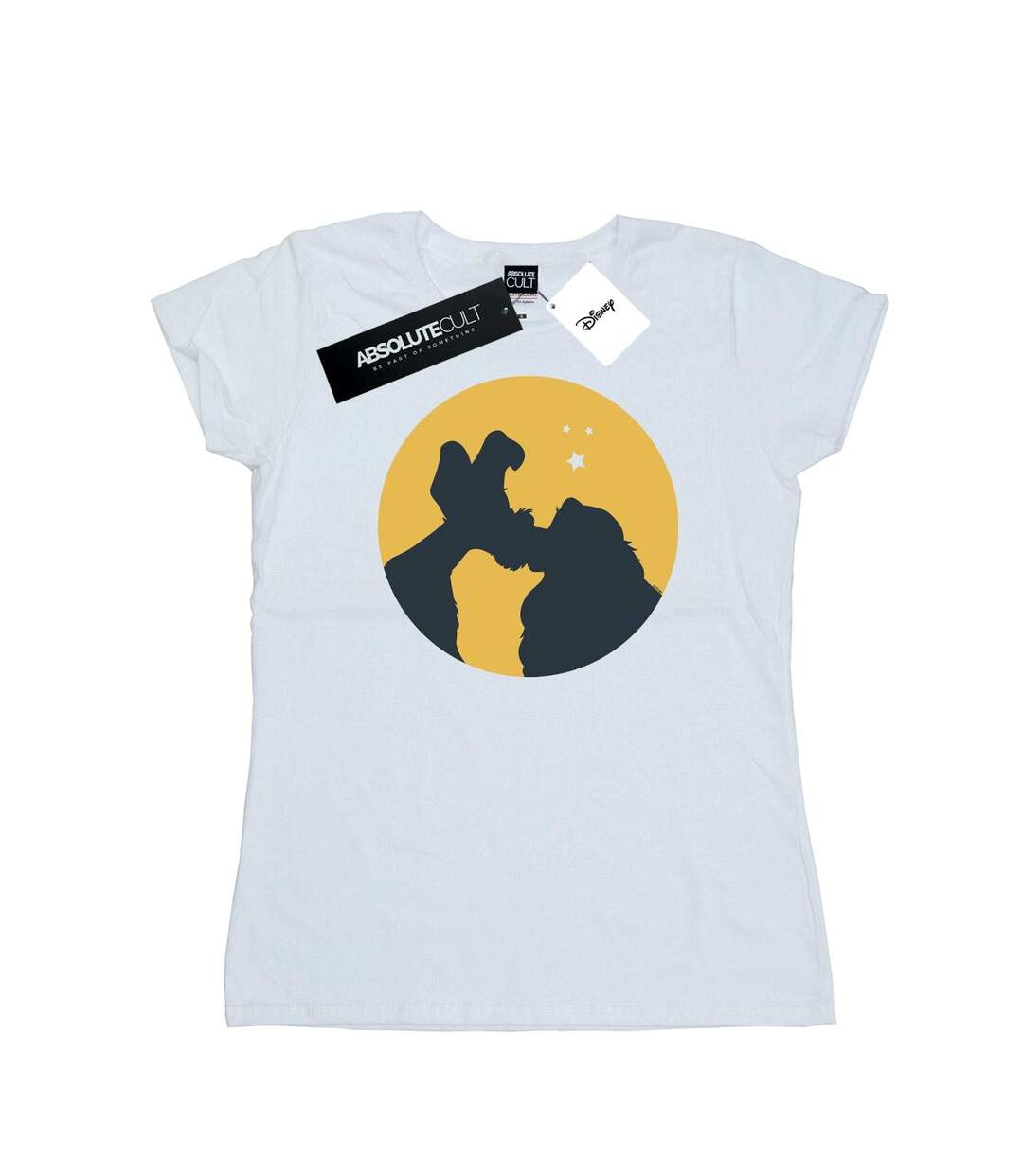 Disney - T-shirt LADY AND THE TRAMP MOONLIGHT KISS - Femme (Blanc) - UTBI16183-1