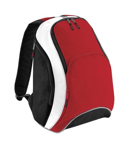 Sac à dos 21 litres taille unique rouge/noir/blanc Bagbase