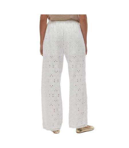 Pantalon Fluide Blanc Femme Vero Moda Mirina - L