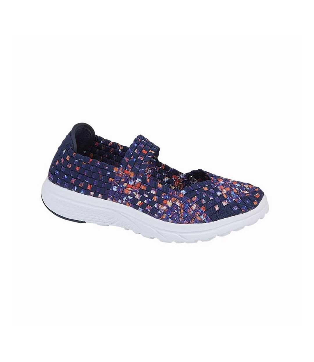 Chaussures Ouvertes À Entrelacs Femme Violet Bleu Marine Dek-1