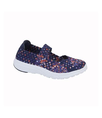 Chaussures Ouvertes À Entrelacs Femme Violet Bleu Marine Dek