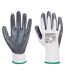 Unisex adult a310 flexo nitrile grip gloves xs grey/white Portwest-1