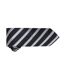 Premier Mens Waffle Stripe Formal Business Tie (Black/Dark Grey) (One Size) - UTRW5236-2