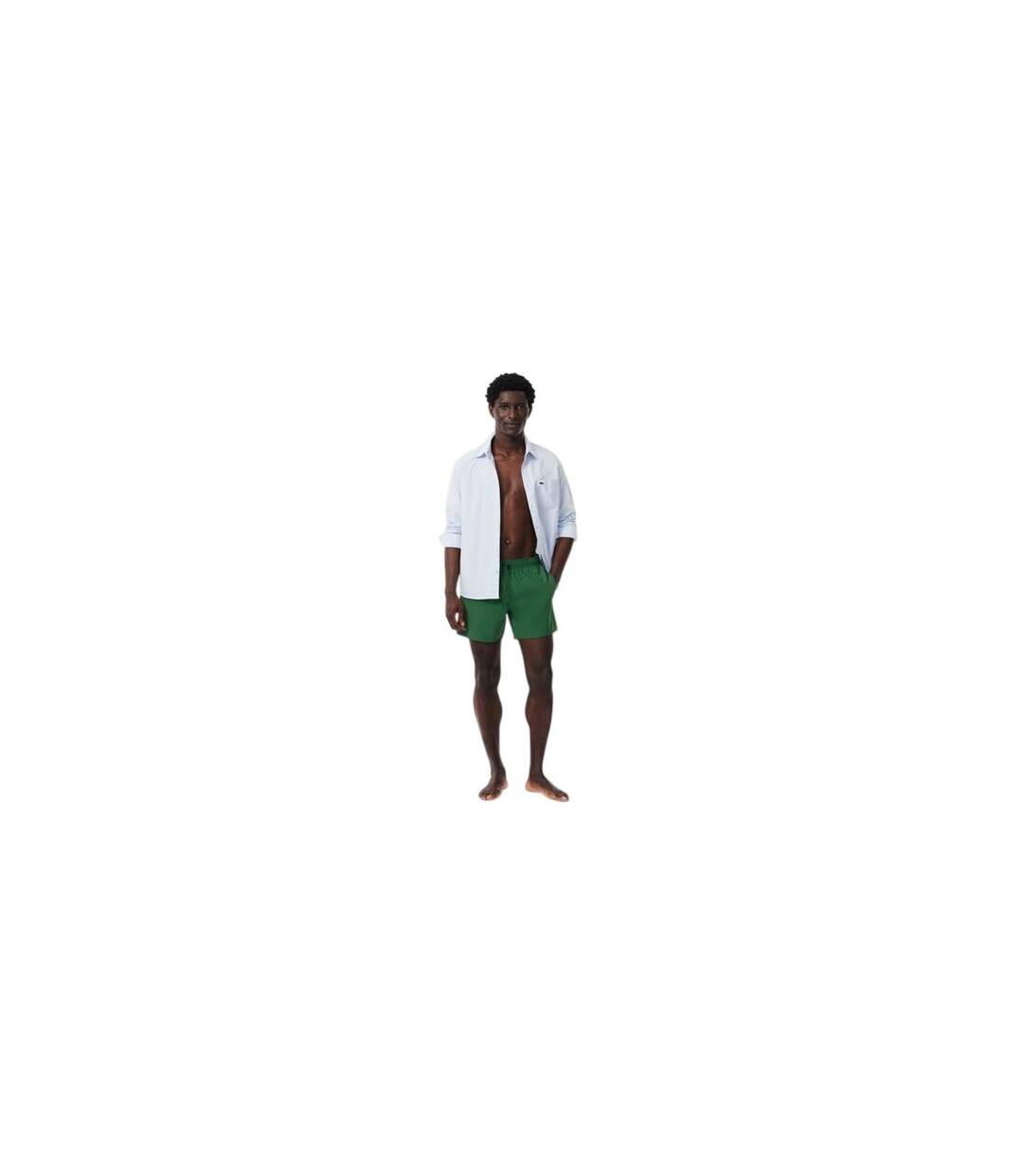 Mens Logo Swim Shorts Green Lacoste-1