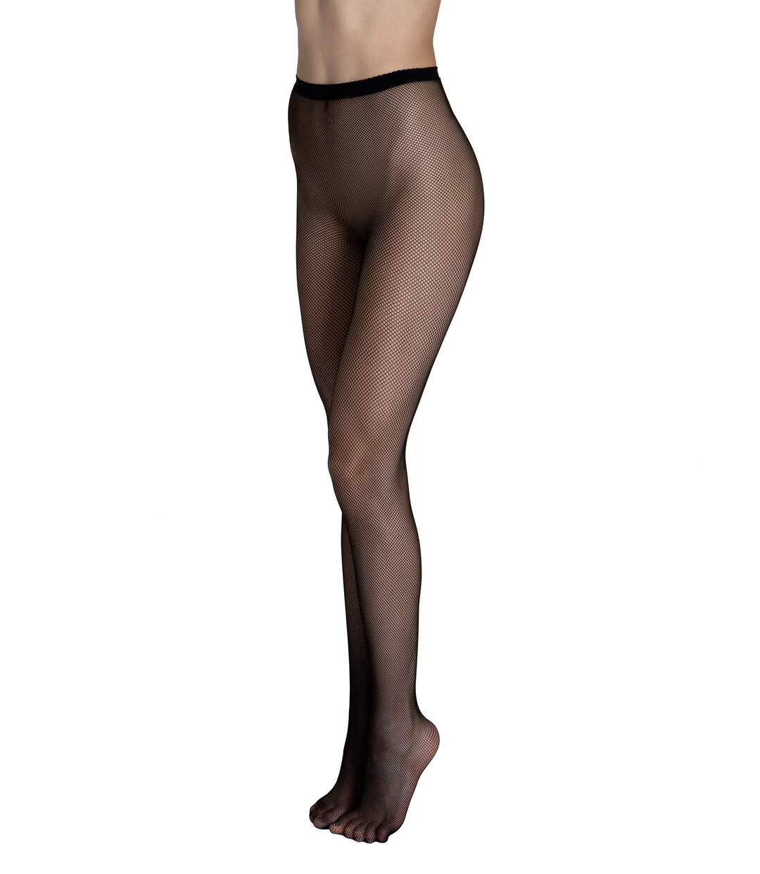 Collants en résille sans coutures Fashion Net noir Lisca-2