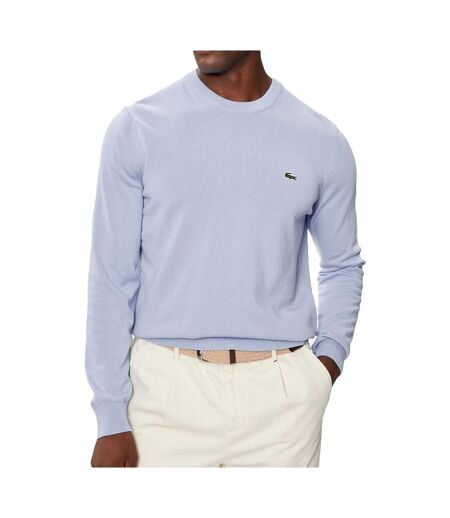 Pull Bleu Clair Homme Lacoste Organic Cotton Crew - XS