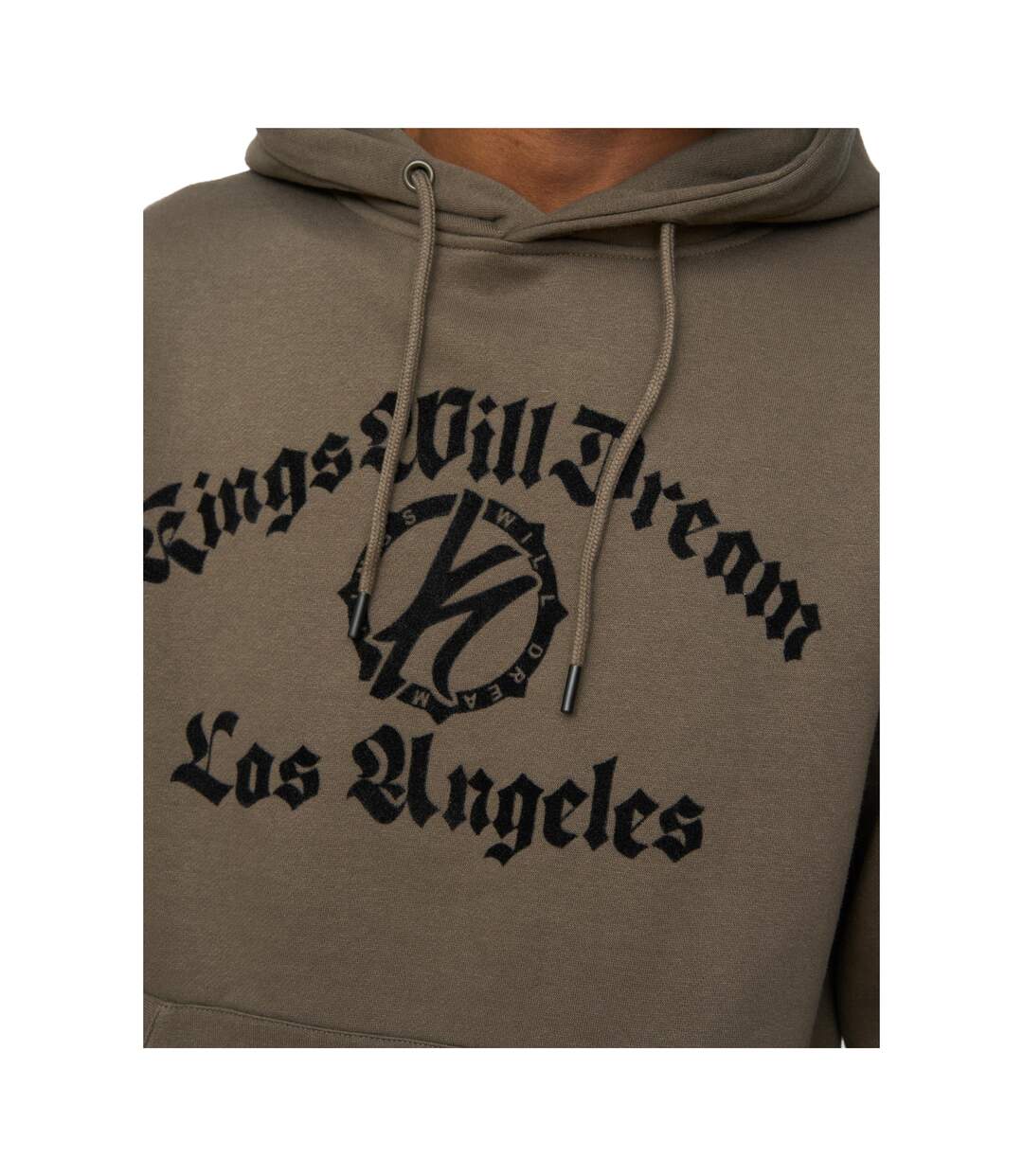 Mens Gothically Oversized Hoodie Olive Kings Will Dream-3