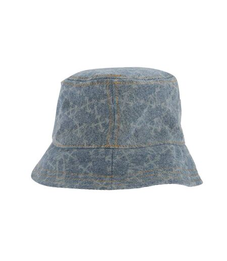 Monogram Denim Bucket Hat Light Blue Off White