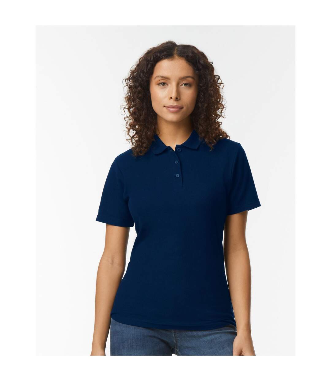 Softstyle Womens/ladies Short Sleeve Double Pique Polo Shirt Cherry Red Gildan-1