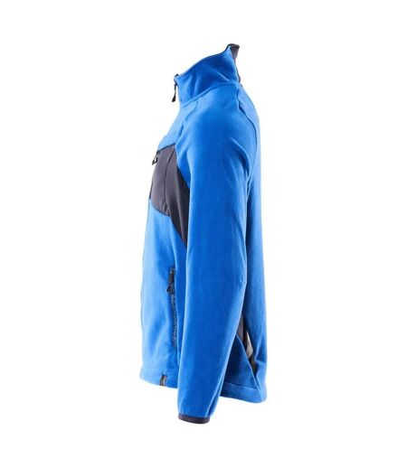 Mens Accelerate Fleece Jacket Azure Blue Dark Navy Mascot