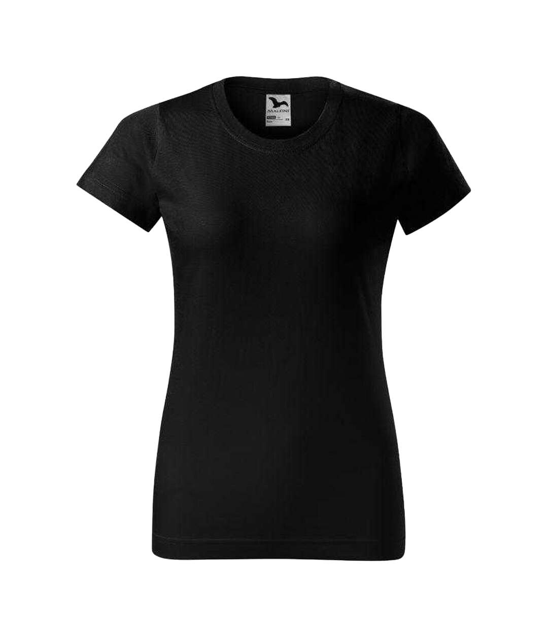 Womens/ladies Basic T-shirt Black Adler-1