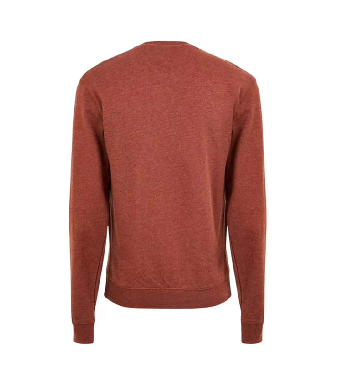 Mens Organic Cotton Crew Neck Sweatshirt Teak Brown Farah-2