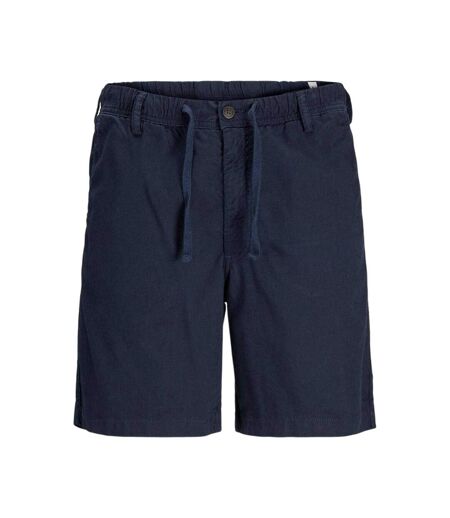 Mens Linen Blend Shorts Dark Navy Jack And Jones
