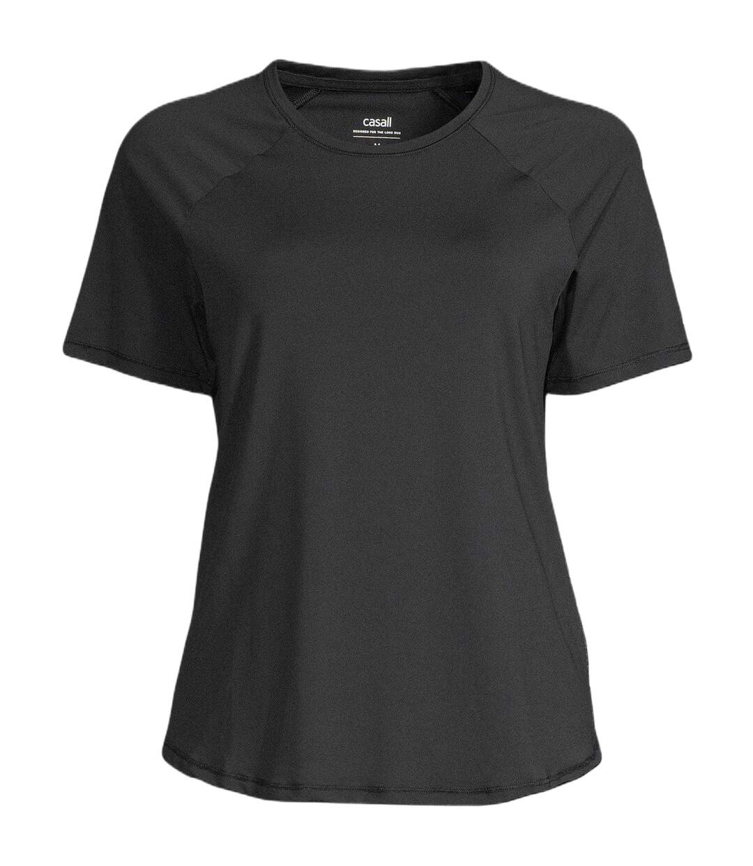Womens/ladies Essential Performance Gym Top Black Casall-2