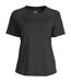 Womens/ladies Essential Performance Gym Top Black Casall-2