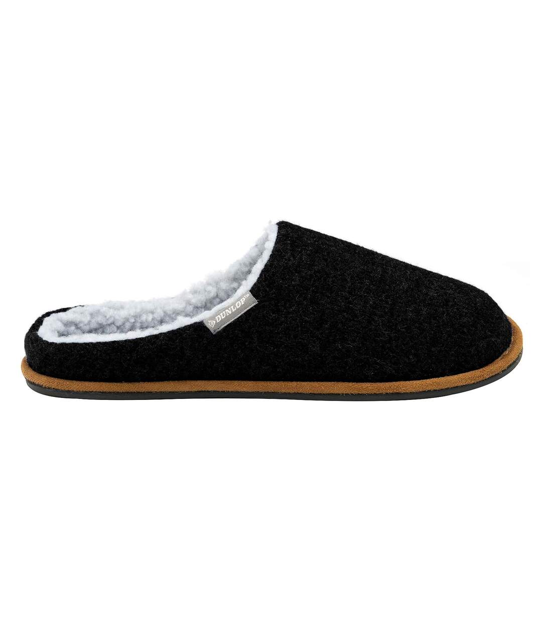 Mens Plush Lined Mule Slippers With Memory Foam-4