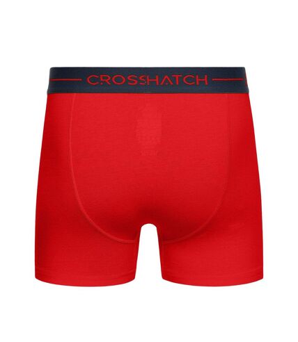 Boxers warbler homme rouge / gris chiné / bleu marine Crosshatch