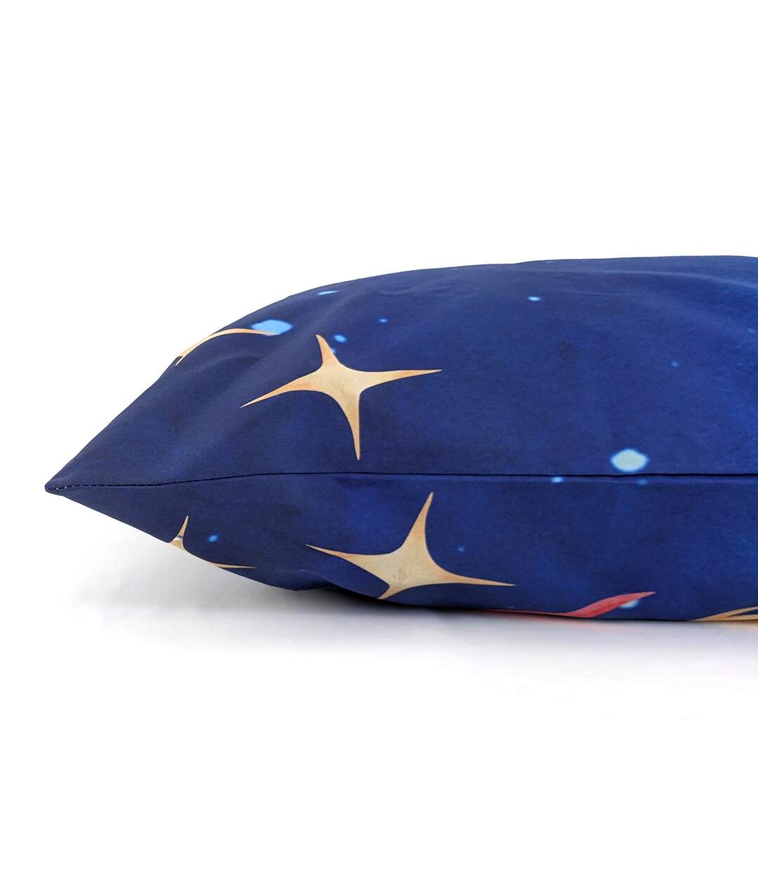 Taie d'oreiller en percale de coton THOMAS bleu-5
