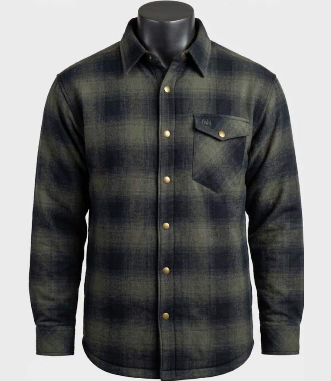 CHALLENGER BRUNO12 — Surchemise flanelle doublée kaki/noir : la chaleur garantie au style authentique-2