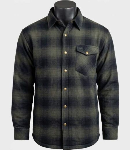 CHALLENGER BRUNO12 — Surchemise flanelle doublée kaki/noir : la chaleur garantie au style authentique