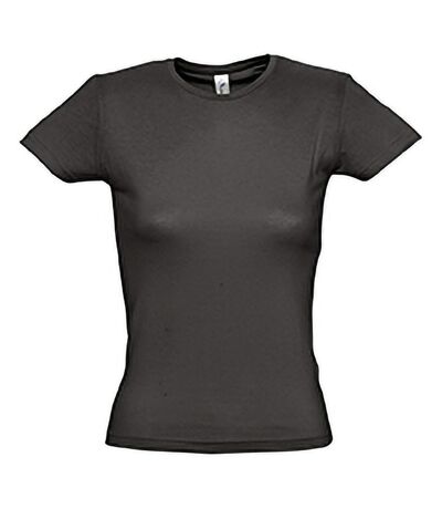 SOLS Womens/Ladies Miss Short Sleeve T-Shirt (Dark Grey) - UTPC289