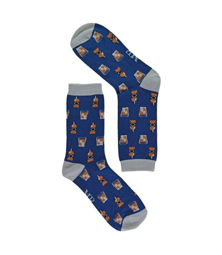 1 Pack Mens Novelty Navy Whiskey Bamboo Socks