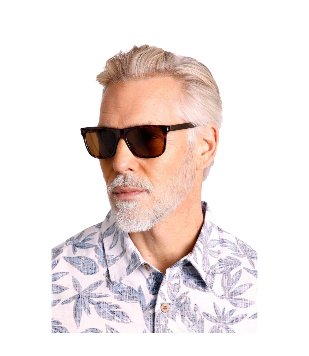 Mens charlton rectangular sunglasses one size antique tan Weird Fish-3