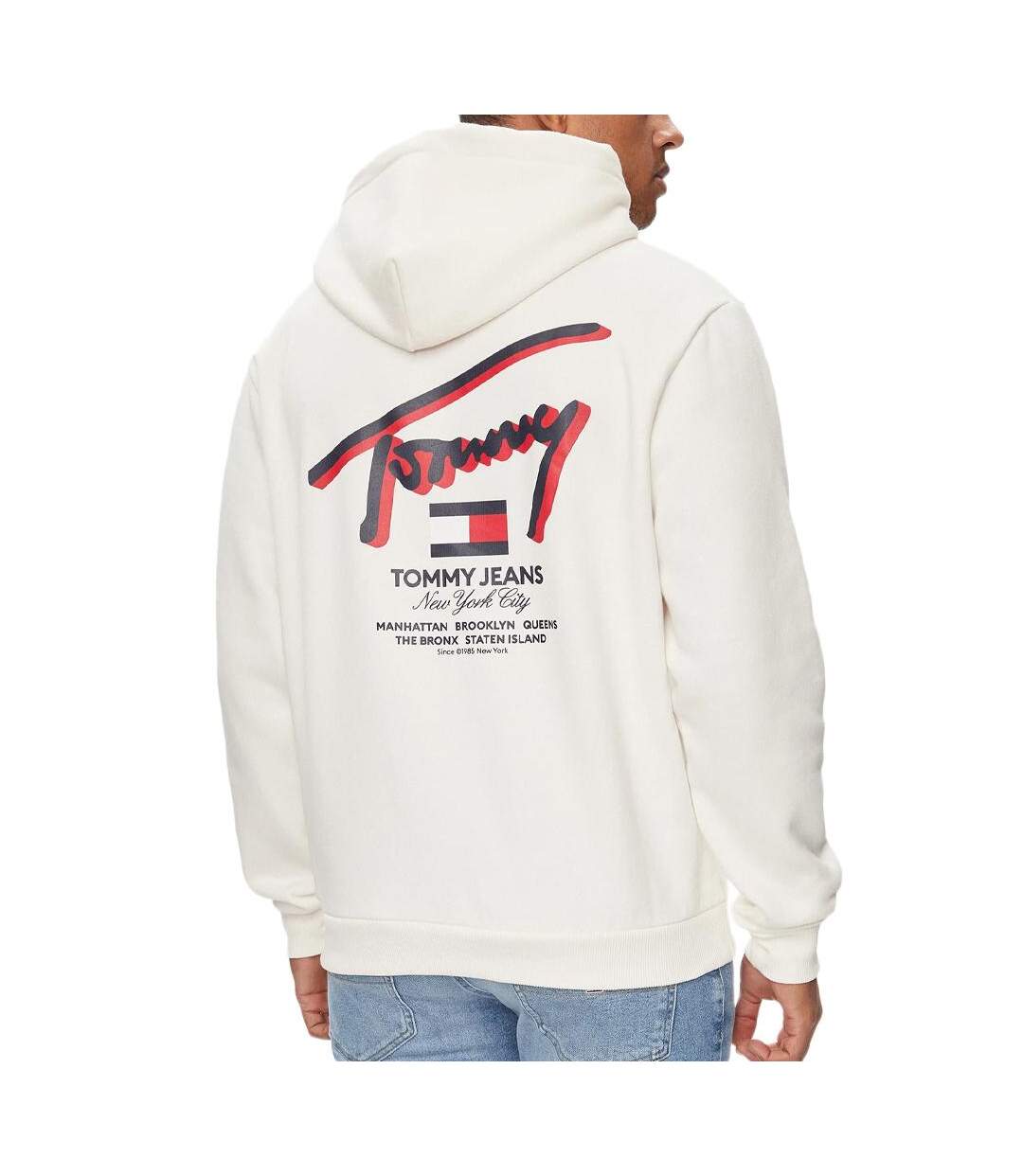 Sweat à Capuche Blanc Homme Tommy Hilfiger Reg Street - XL-2