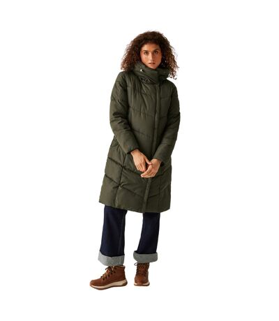 Womens/ladies Nurie Quilted Jacket Dark Khaki Regatta