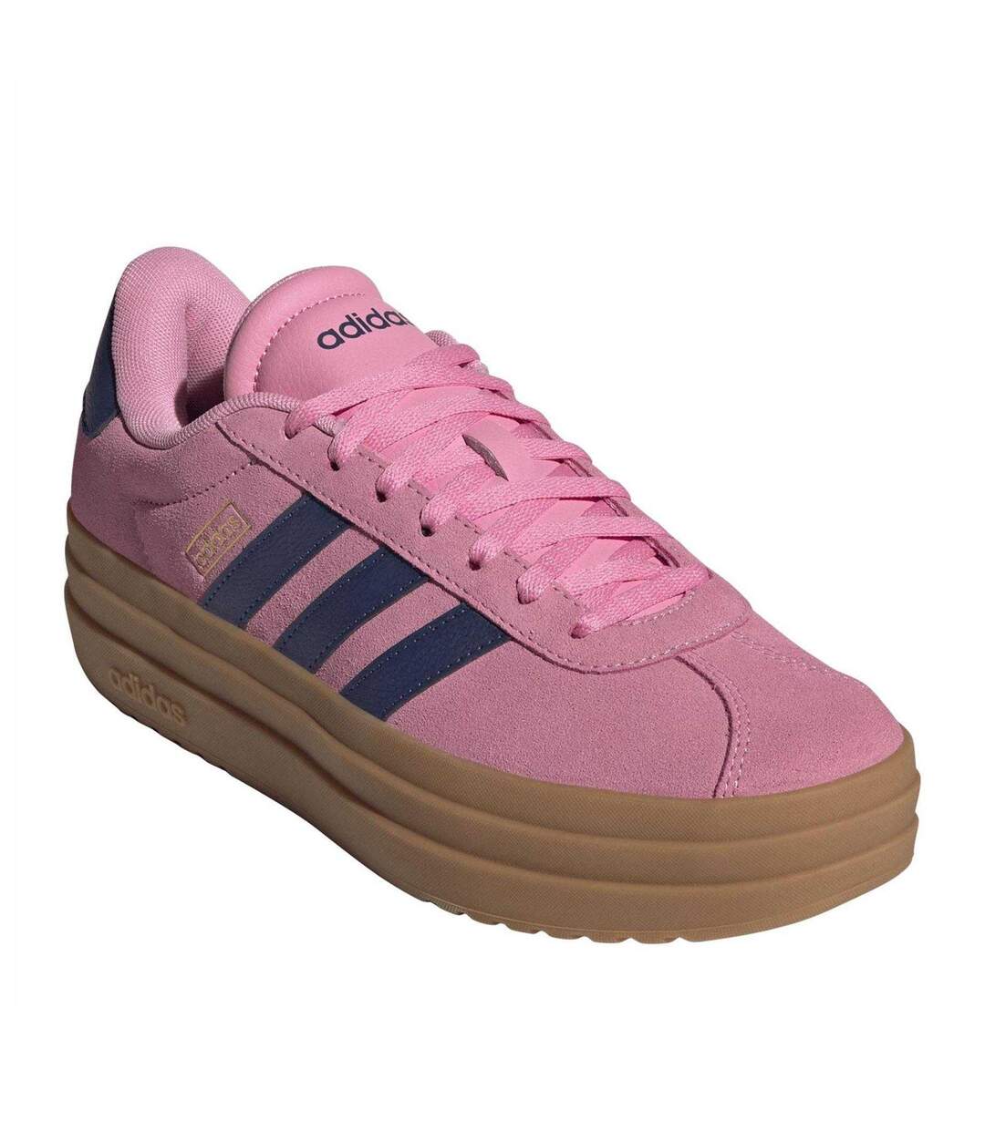 Baskets Court Bold Femme Rose Bleu Marine Adidas-1
