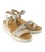 Womens/ladies Darya Wedge Sandals Silver Toms-3