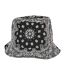 Unisex adult bandana printed bucket hat black Flexfit-1