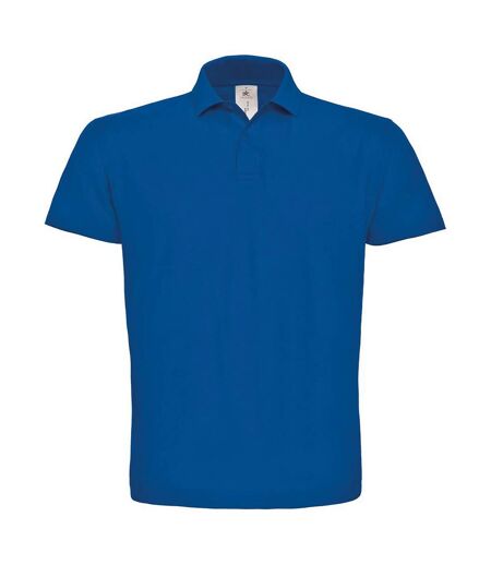 Mens id.001 cotton polo shirt royal blue B&C