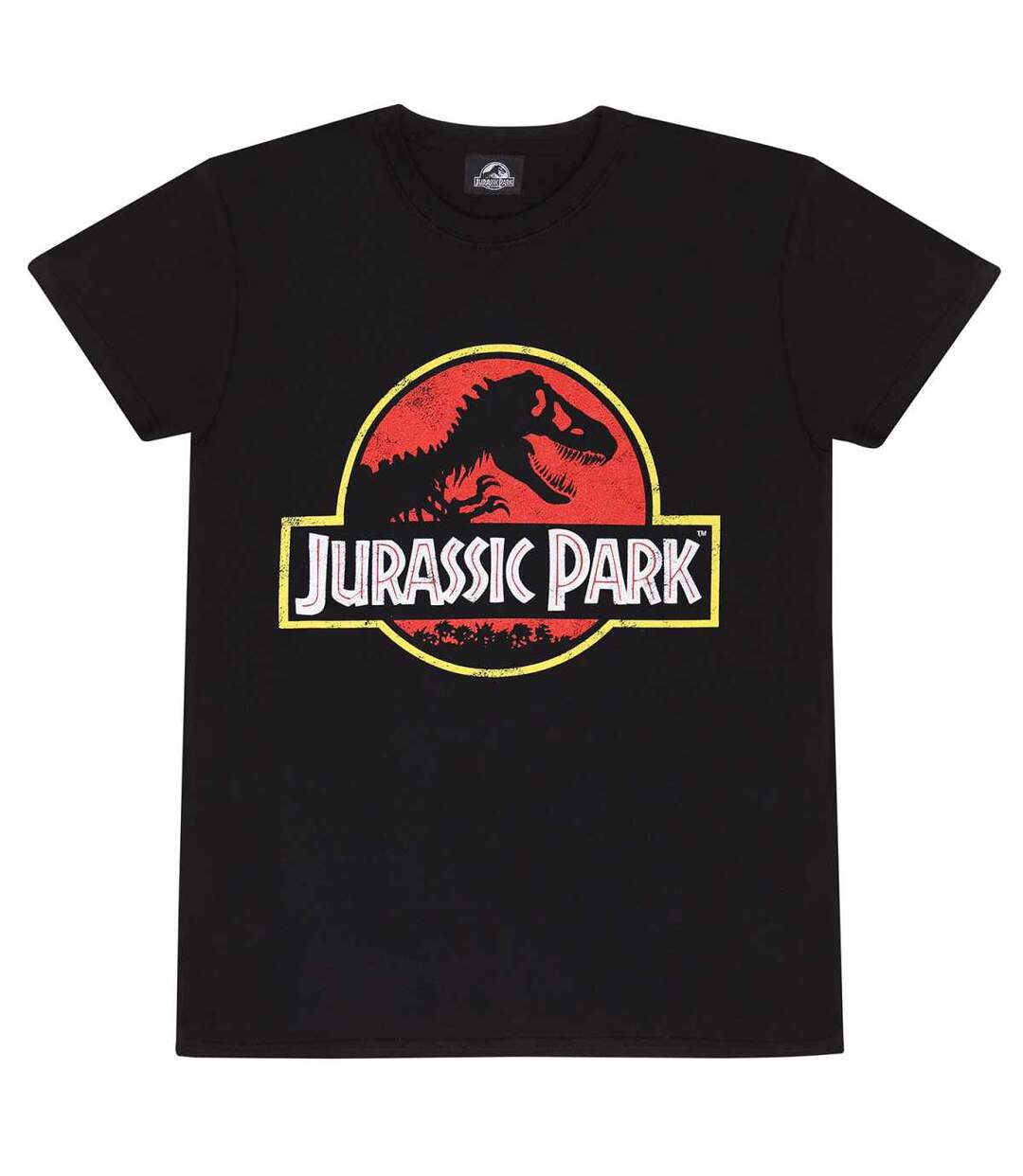 T-shirt classic adulte noir Jurassic Park-1