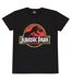 T-shirt classic adulte noir Jurassic Park-1